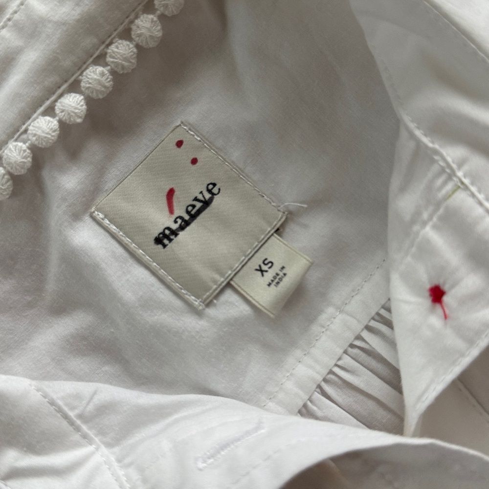 Anthropologie The Henrietta Buttondown Surf Shirt by Maeve: Cherry Edition - Picture 6 of 8